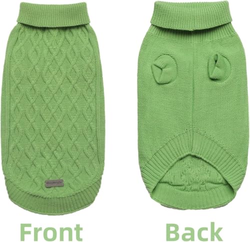 Medium Dog Sweaters (green / Large)