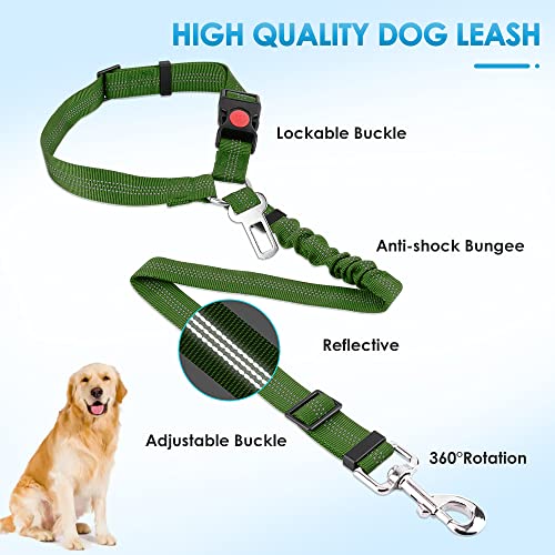 Dog Seat Belt for Car (H.Green)