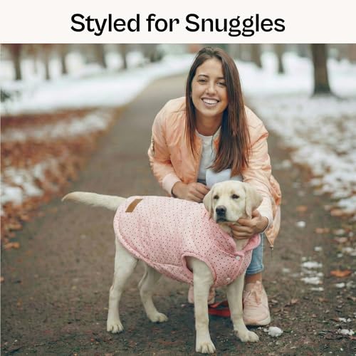 Dog Jacket Pink Winter Coat (2XL / Polka Dot Jacket Pink)