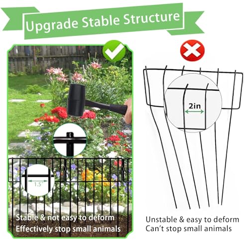 10 Pack Animal Barrier Fence (Black / 10 Pack,10Ft)
