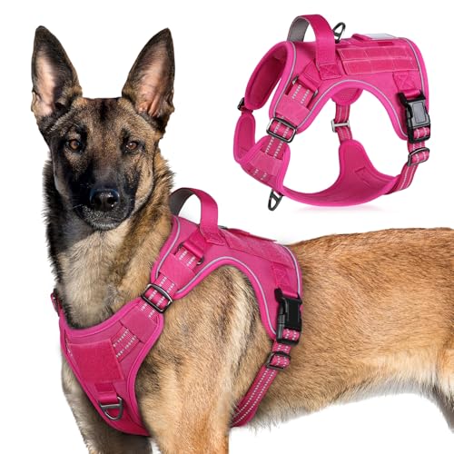 Tactical Dog Harness for X (Rose Red / X-Large)