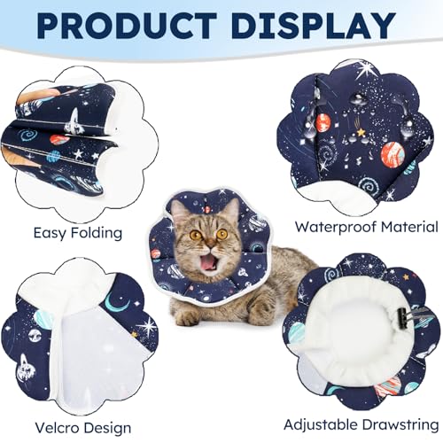 Cat Cone Collar Soft (Dark Blue / Small)
