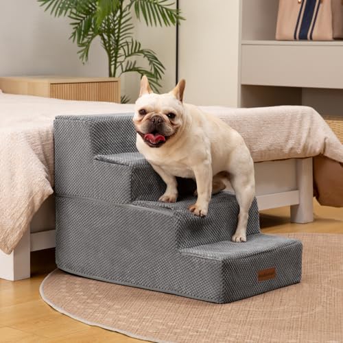 Dog Steps for Bed & Couch (Grey / 4-Step 18.5" H)