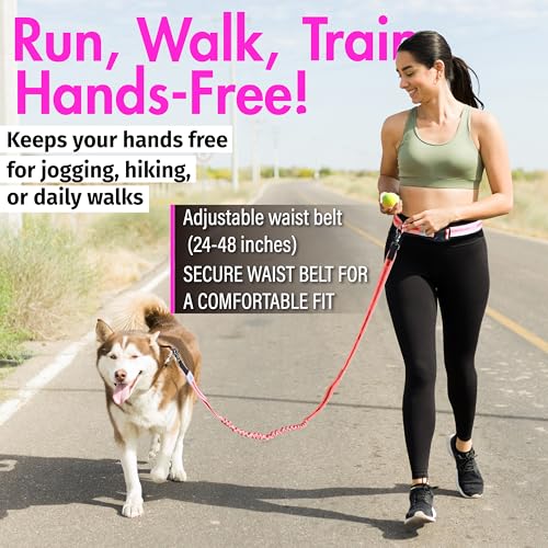 Hands Free Dog Leash (Pink)