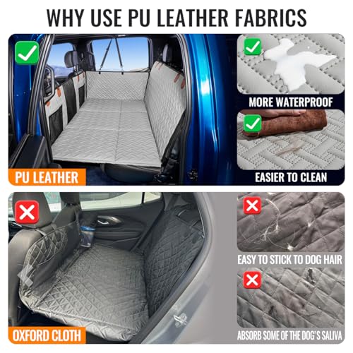Dog Car Seat Cover for Back Seat (Gray / XL-for Full Size Truck)