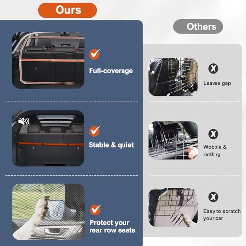 Dog Car Barrier for Back Seat & Trunk (Large)