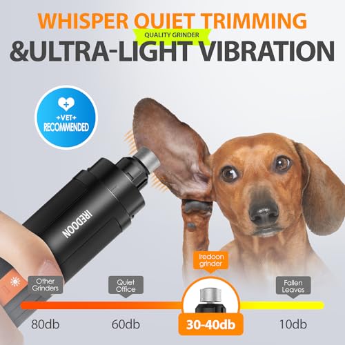 Dog Nail Grinder with 4 LED Lights (Black)