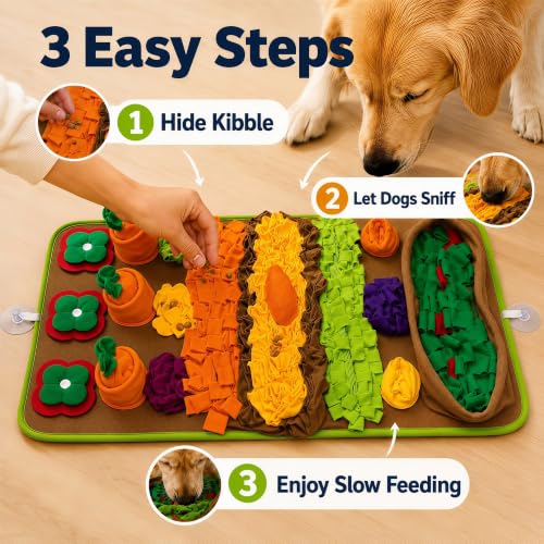 Snuffle Mat for Dogs (Green-Yellow)