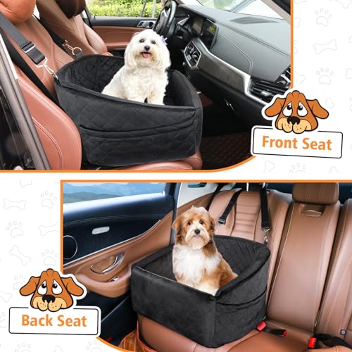 Dog Car Seat for Small Medium Dogs (Black)