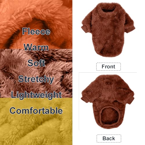 3 Pack Dog Sweaters (X-Small / Orange+Coffee+Yellow)