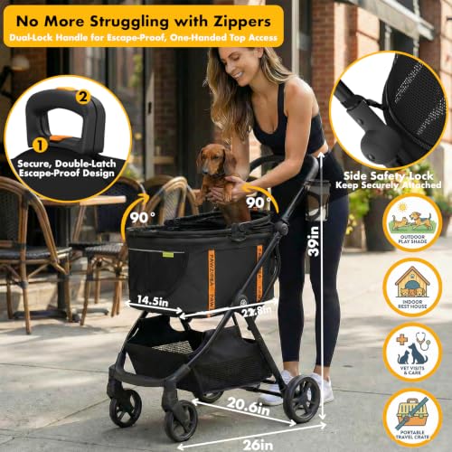 Pet Stroller 4 (Black Warrior)