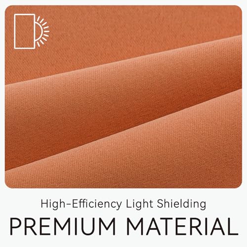 Adhesive Curtains for Window (Orange / 35"W x 79"L (Pack of 1))
