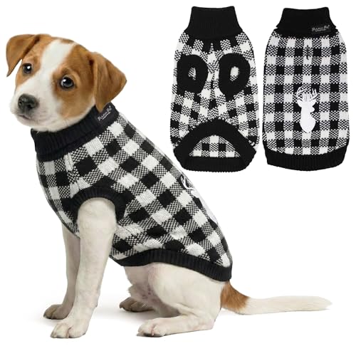 Dog Sweaters Pullover (Medium / Checkered Black-n-White)