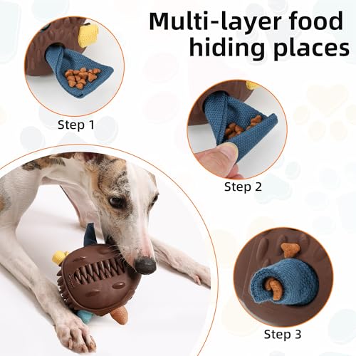Hedgehog Treat Dispensing Dog Toy (Brown)