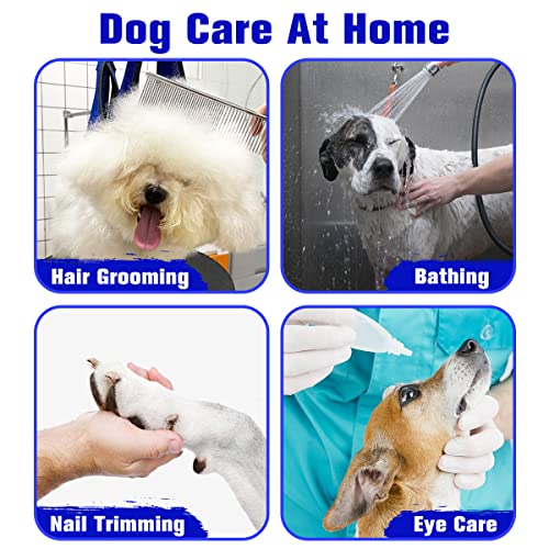 Dog Grooming Hammock Grooming Harness for Small Dogs Pet Grooming Hammock with Nail Clippers (L for 30 LB)