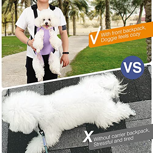 Pet Front Carrier Backpack for Small Medium Dogs (P-Purple / Medium (Pack of 1))
