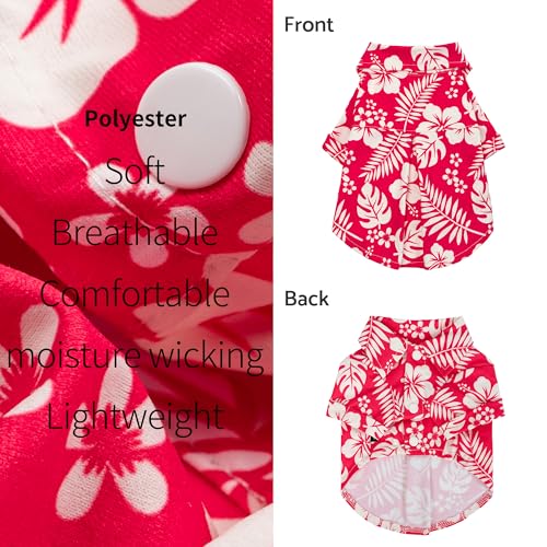 Hawaiian Floral Dog Shirt (Small / Tropical Flower)