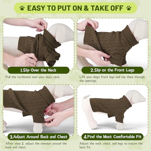 Small Dog Thermal Pullover Sweater (Brown(Order One Size Up) / Medium)