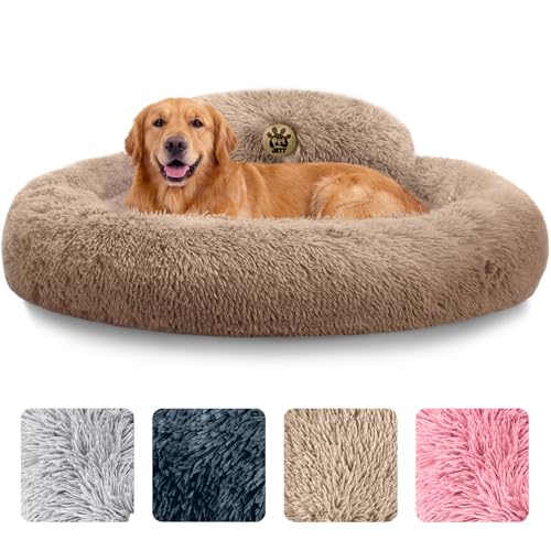 Large Dog Bed (Beige / Large - 36”L x 36”W x 8”Th)