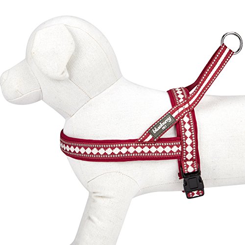 4 Colors Soft & Comfy 3M Reflective Jacquard Padded Dog Harness (Small(16.5" - 21") Chest Girth / Marsala Red)