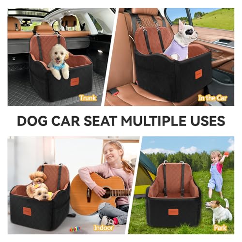 Dog Car Seats for Small (Black/Brown / Medium)