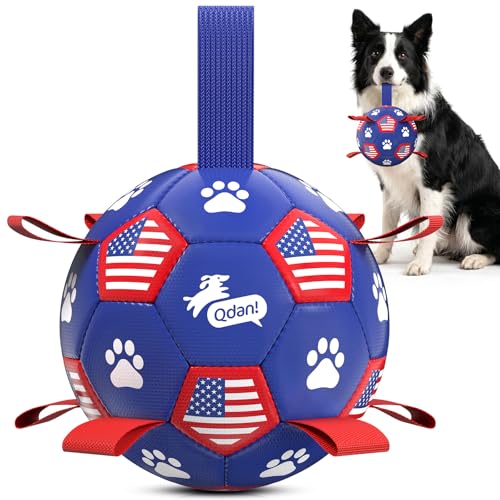 Dog Toys Dog Soccer Ball with Straps (Flag / 6 Inch)