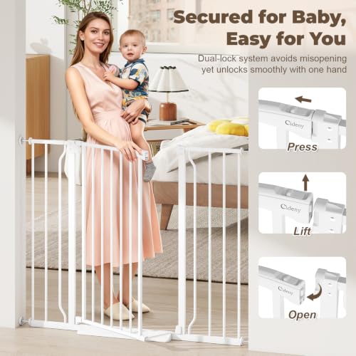 36" Extra Tall Baby Gate (White / 29-45"Wide, 36"Tall)