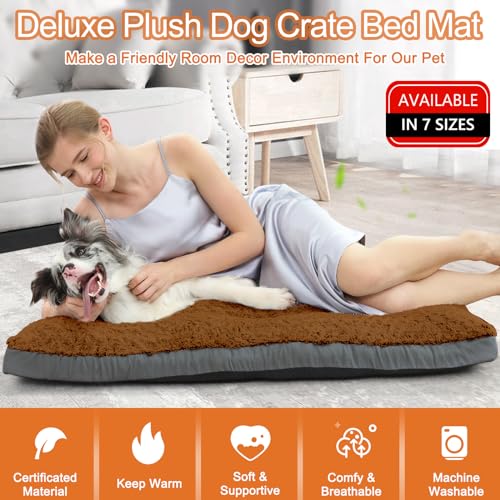 Dog Bed Medium Sized Dog (29.0"l X 19.0"w X 3.5"th / Brown)