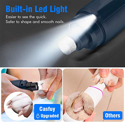 Dog Nail Grinder with LED Light (Dark Blue)