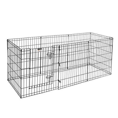 Dog Playpen Foldable Metal Exercise Puppy Play Pen with 8 24x30in Panels (24" X 30")