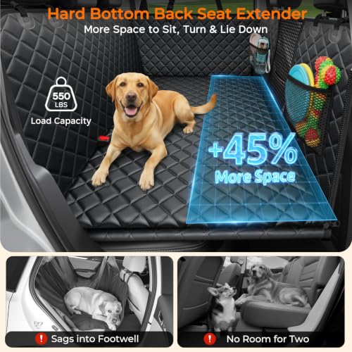 Back Seat Extender for Dogs (Black / M - Cars / Full Size SUVs)