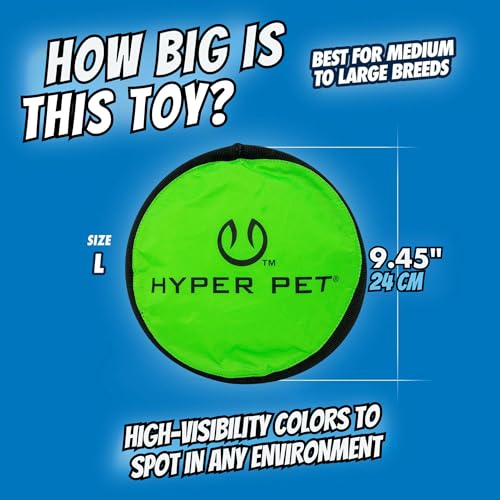 Flippy Flopper Flying Disc Dog Toy 9 Inch (Pack of 1)