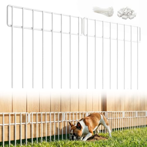 42.5FT No Dig Animal Barrier Fence Panels (42.5 ft(L) X 13 in(H), 30 Pack / White)