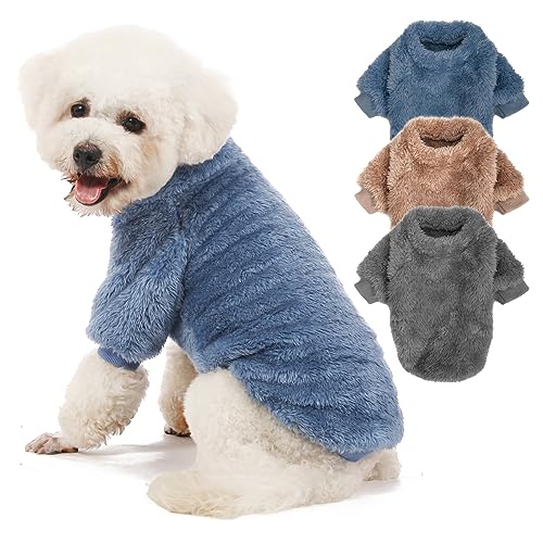 3 Pack Dog Sweaters (Small / Blue+Lt Coffee+Dark Grey)