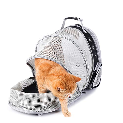 Cat Carrier Backpack (Back Expandable-Black)