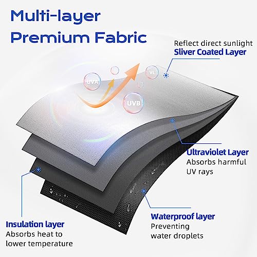 Blackout Curtains for Bedroom (Black / 58"W x 70"H)