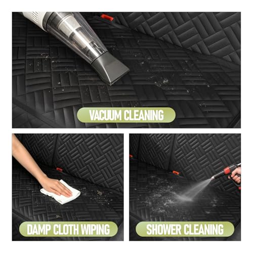 Dog Car Seat Cover for Back Seat (Black / Small-52"W)