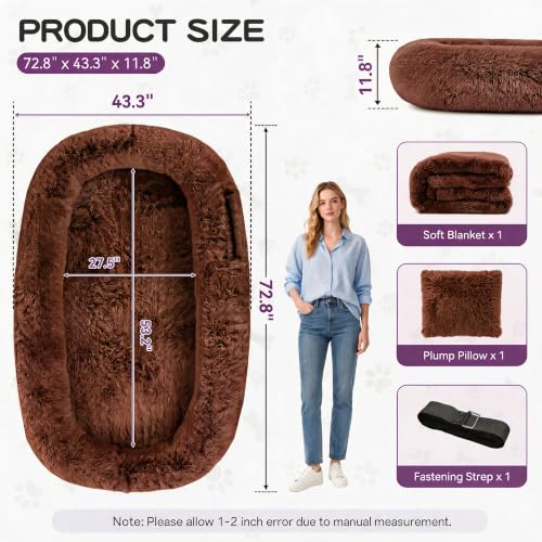 Human Dog Bed (Dark Brown)