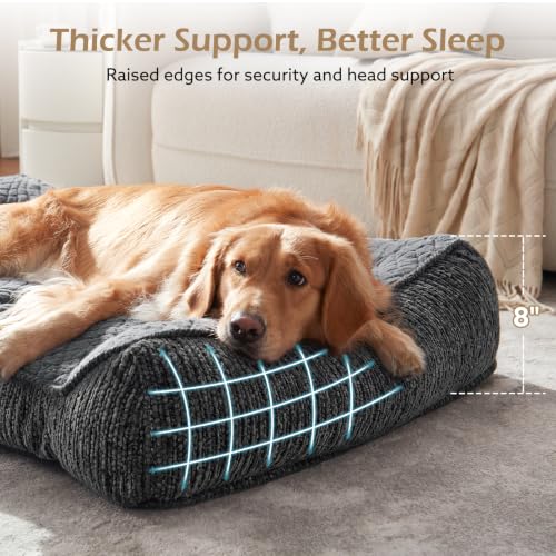Orthopedic Dog Bed for Medium Dogs (L(35"L x 25"W x 8"Th) / Grey)