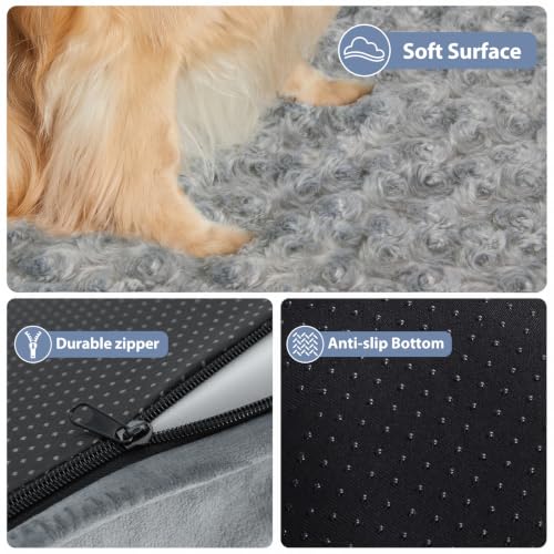 Orthopedic Washable Dog Bed (Gray / 35.0"l x 22.0"w x 6.5"th)