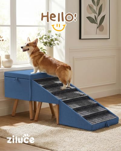 Dog Ramp for Bed & Couch (21.06" H-Blue)