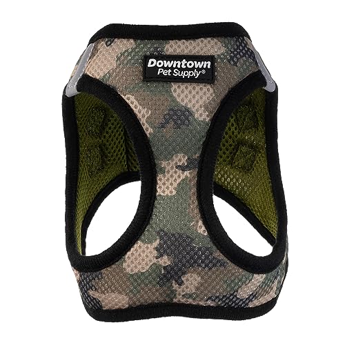 Step in Dog Harness for Small Dogs No Pull (Large / Camo Green)