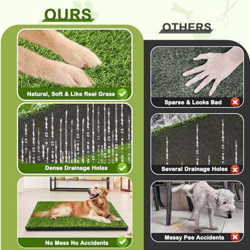 Dog Grass Pad with Tray (23''X17'' (3-Layer Potty System))