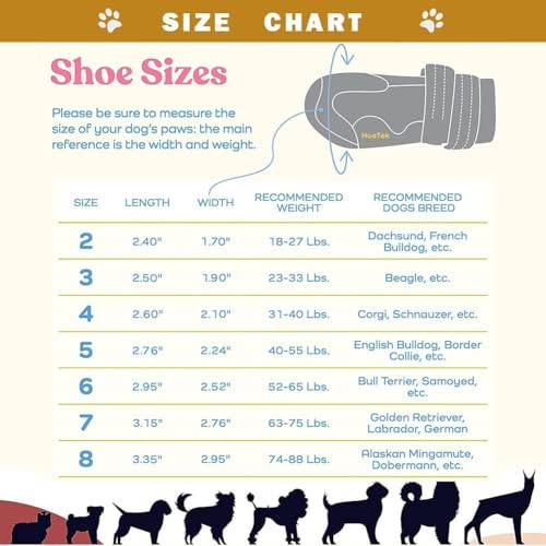 Waterproof Dog Boots (Size 2: (2.17"x1.97")(L*W) for 18-27 lbs / Black)