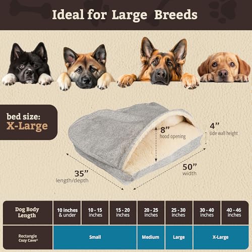 Rectangle Cozy Cave Dog Bed (Palmer Dove / Extra Large)