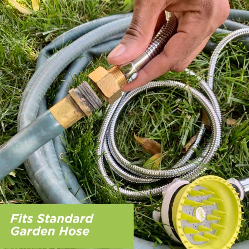 Dog Washing Hose Attachment for Shower and Garden Hose (Shower Kit & Garden Hose (Steady Pressure))