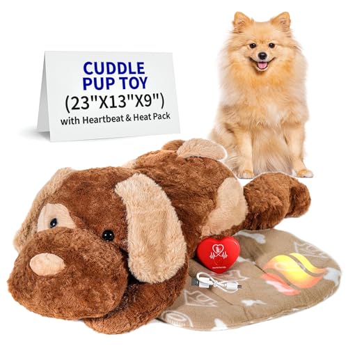 Cuddle Pup Toy with Heartbeat & Heat Pack (Large / Heartbeat/Heating)