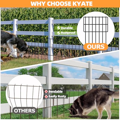 Garden Fence Animal Barrier (14 Panels-20ft(L)x13in(H) / Black)