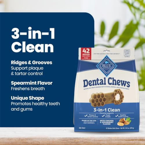 Chicken & Spearmint Medium Dental Chews (34.5 Ounce (Pack of 1))