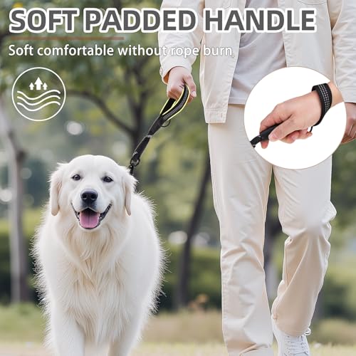 Reflective Short Dog Leashes 3 Pack for Walking and Training (Black / 1FT+1.5FT+2.5FT)